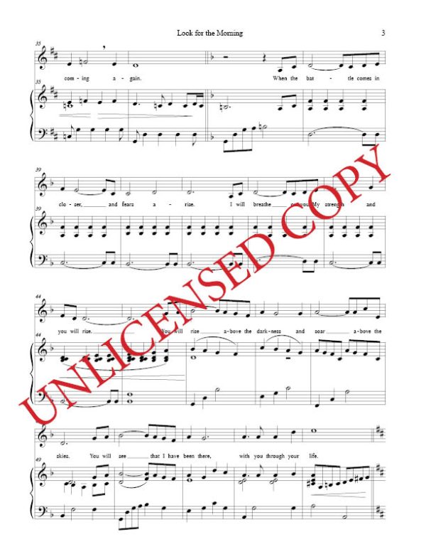 Digital Download: "Look for the Morning" Sheet Music - Image 2