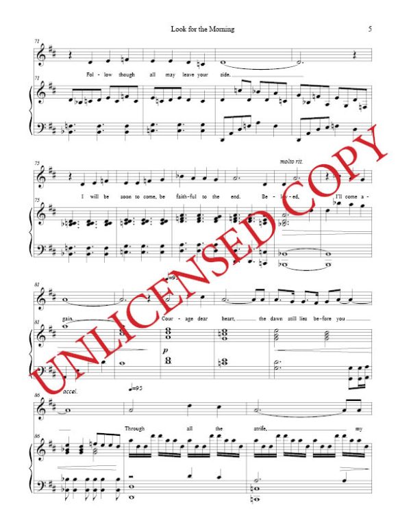 Digital Download: "Look for the Morning" Sheet Music - Image 3